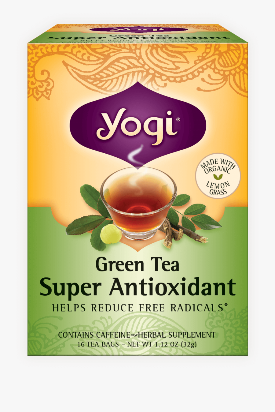 Green Tea Super Antioxidant - Yogi Tea, Transparent Clipart