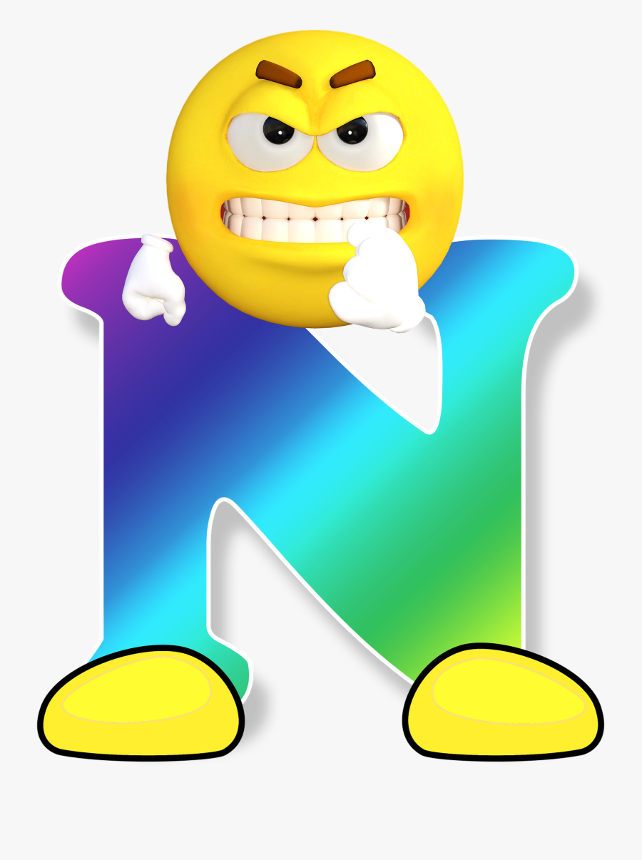 Letter N Smiley, Transparent Clipart