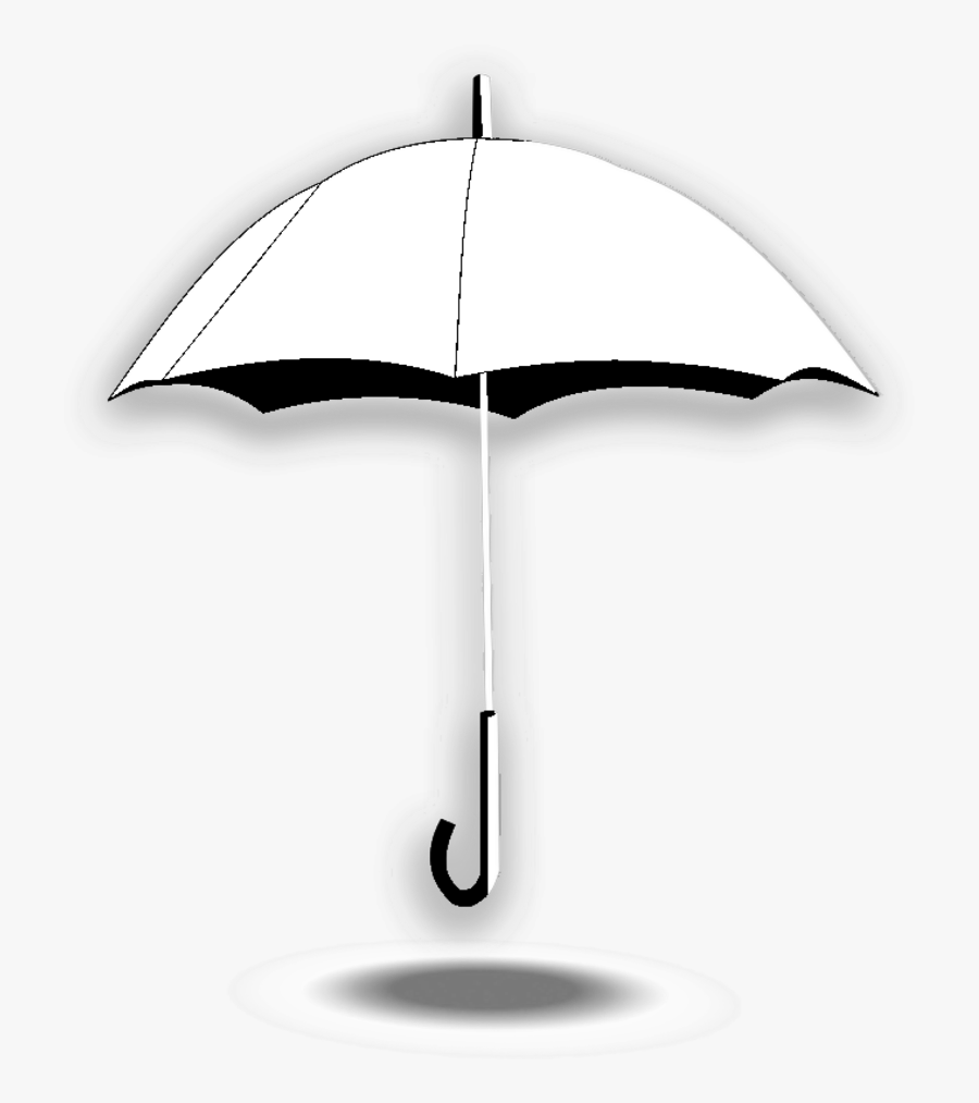 #ftestickers #clipart #umbrella #shadows #blackandwhite - Umbrella, Transparent Clipart