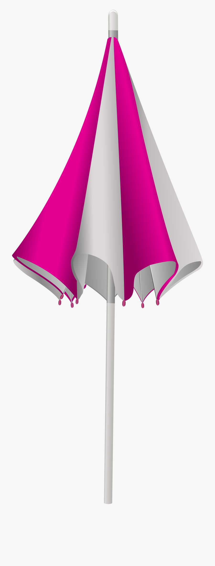 Closed Beach Umbrella Transparent Png Clip Art Image - Beach Umbrella Pink Clipart, Transparent Clipart