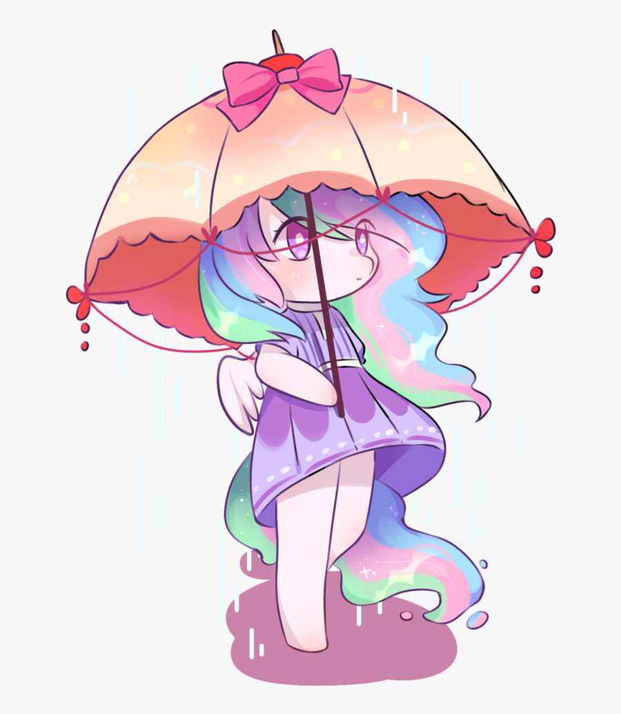 Alicorn Artist Nitrogenowo - Umbrella Chibi, Transparent Clipart