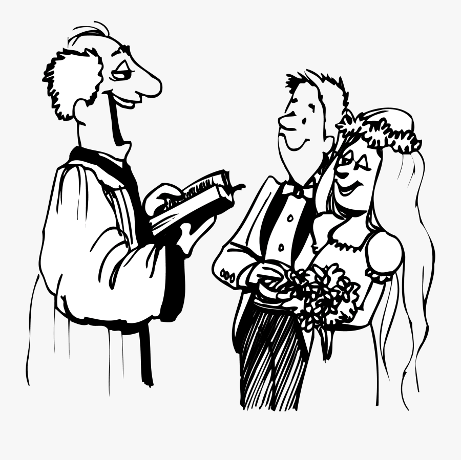 Wedding Clipart For Invitations Free Images Transparent - Clip Art Black And White Wed, Transparent Clipart