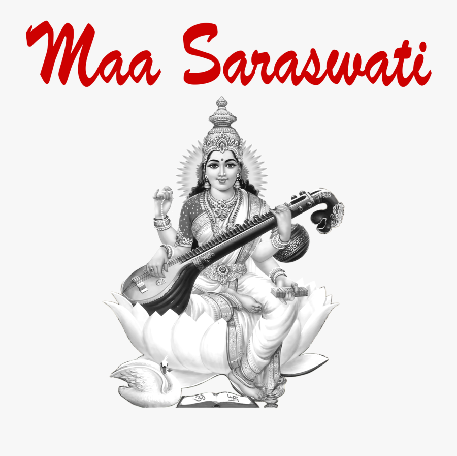 Saraswati Puja 2019 Png Free Image Download - High Resolution Saraswathi Devi, Transparent Clipart