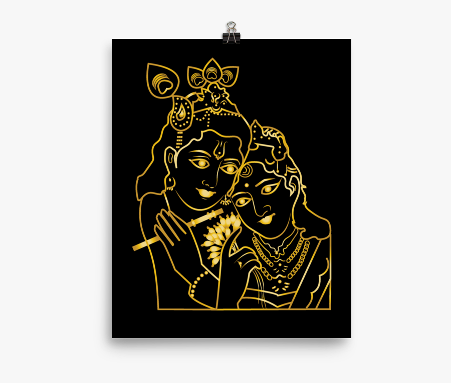 Krishna Background Png - Krishna And Radha Illustration, Transparent Clipart