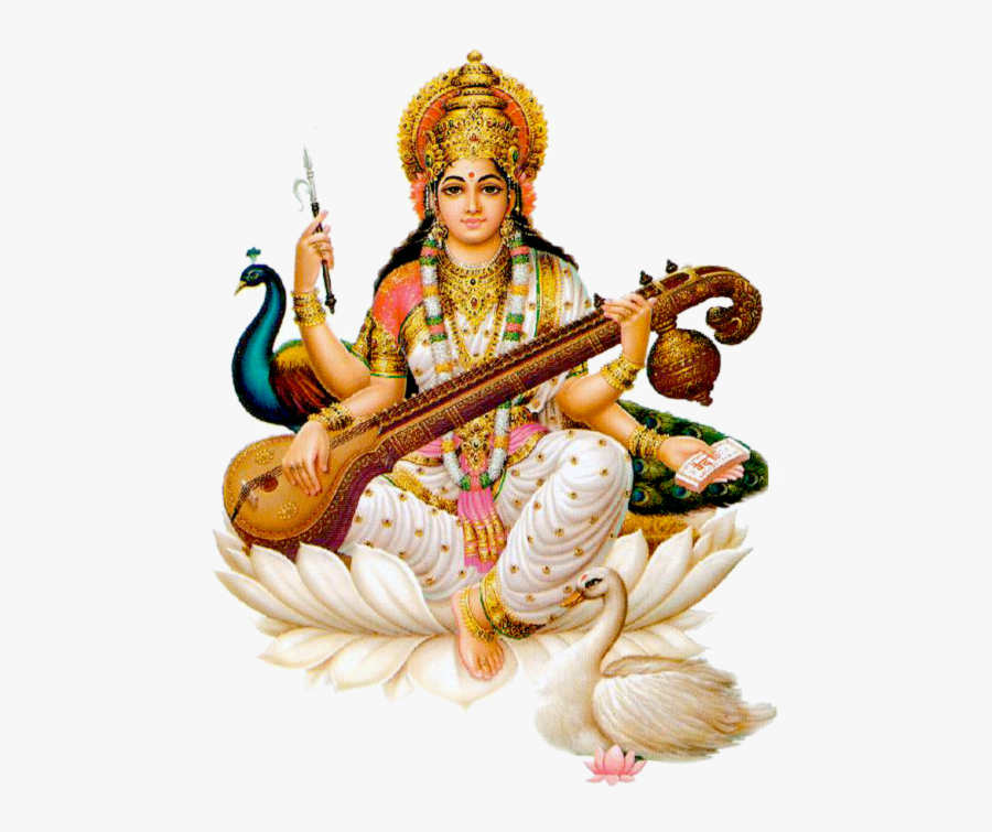 Saraswati Mata Image Hd, Transparent Clipart