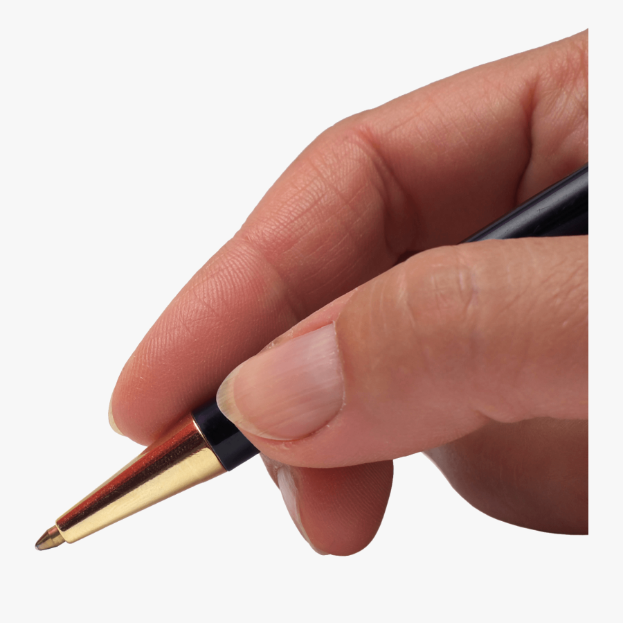 Hand Holding Pen - Writing With Pen Png, Transparent Clipart
