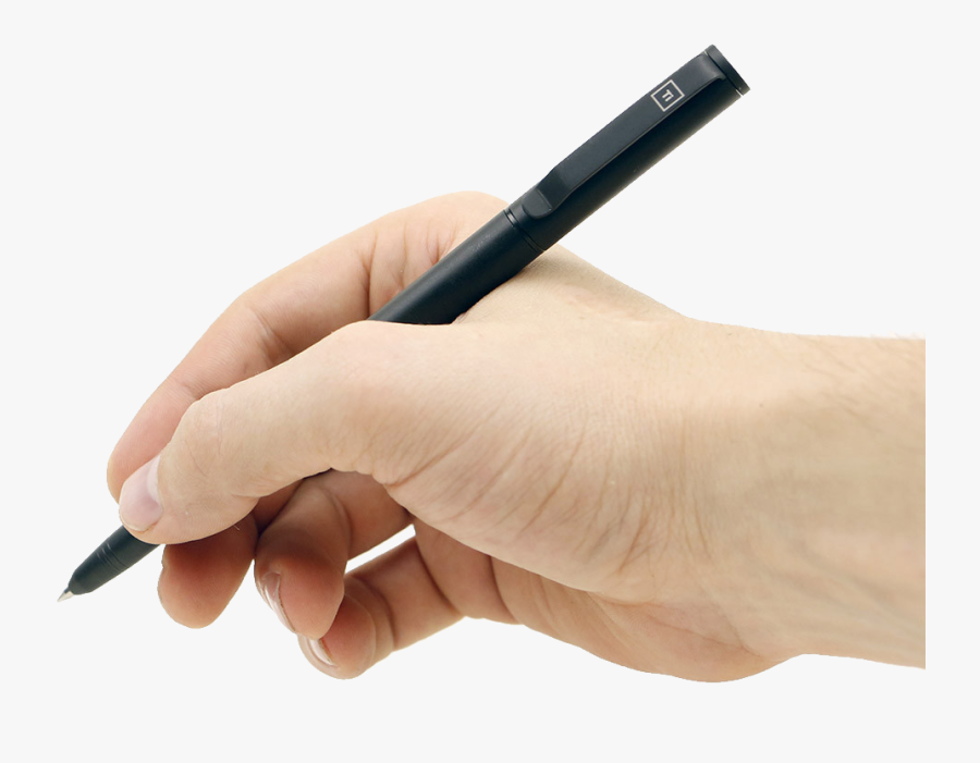 Pen On Hand Png Image - Hand Holding Pen Png, Transparent Clipart