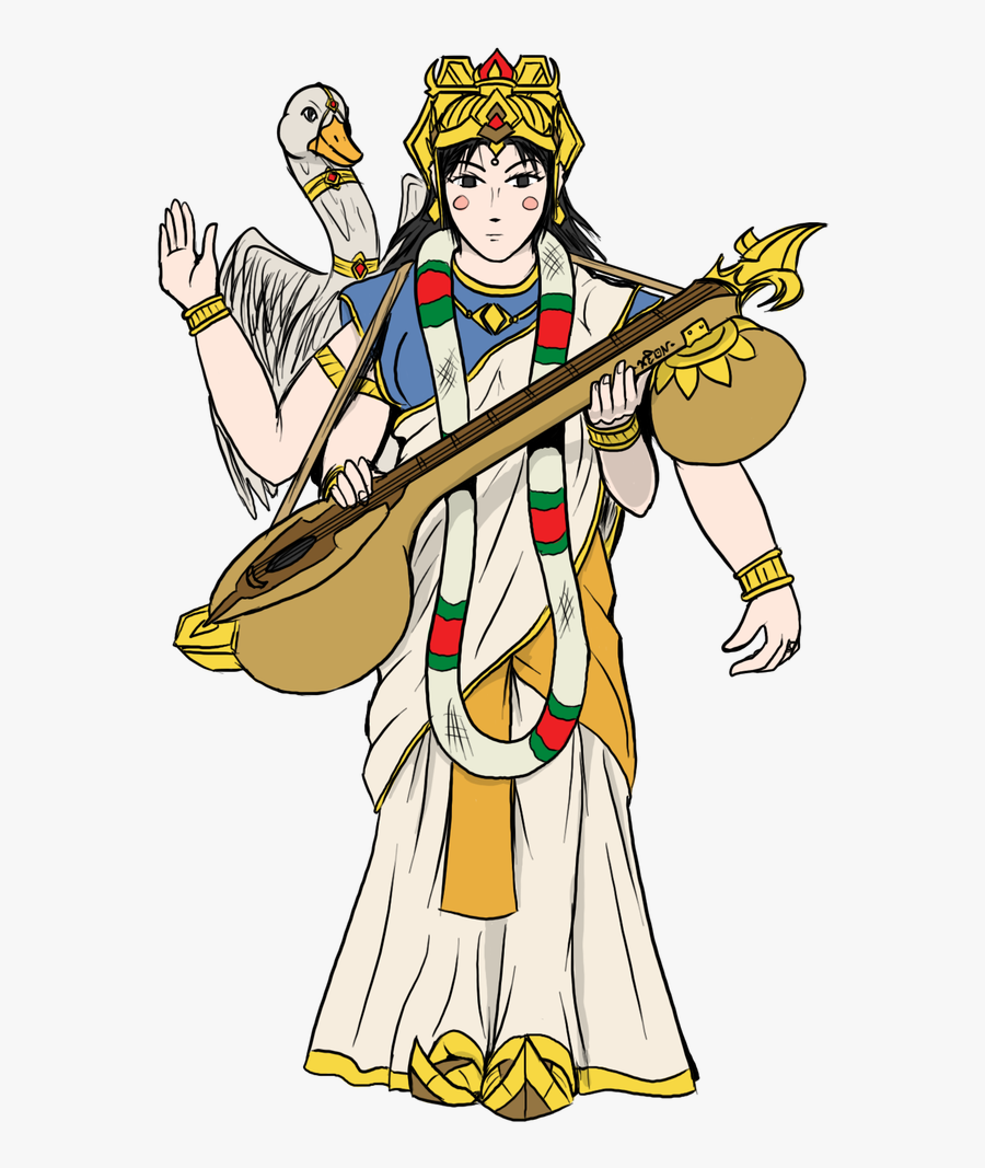 Saraswati, Transparent Clipart