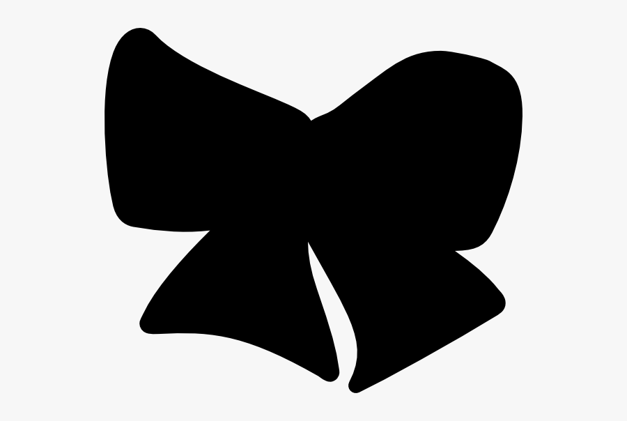 Black Hair Bow Silhouette, Transparent Clipart