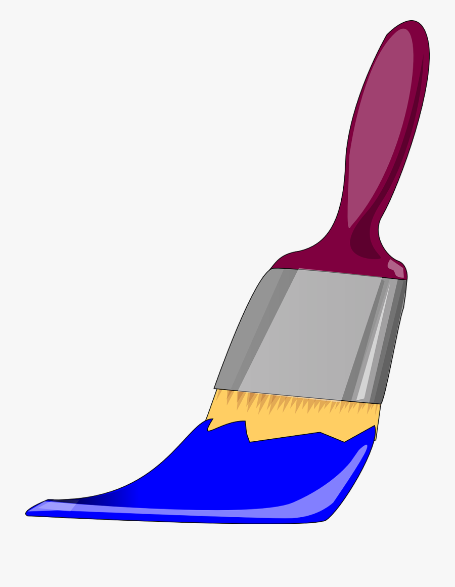 Paintbrush Paint Blue - Paint Brush Clipart Png, Transparent Clipart