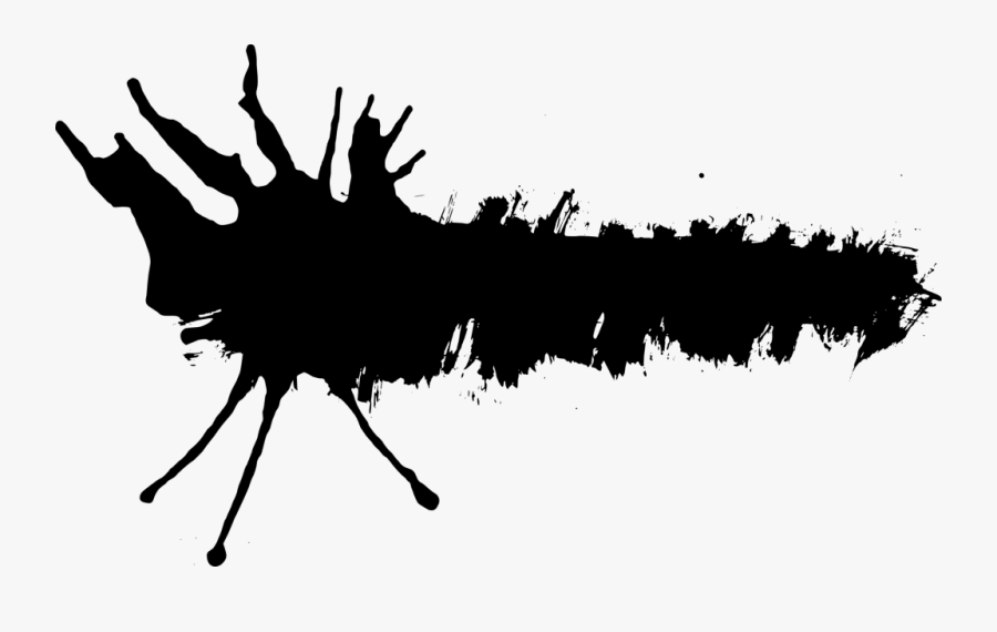 Transparent Paint Brush Silhouette Png - Splatter Brush Png, Transparent Clipart