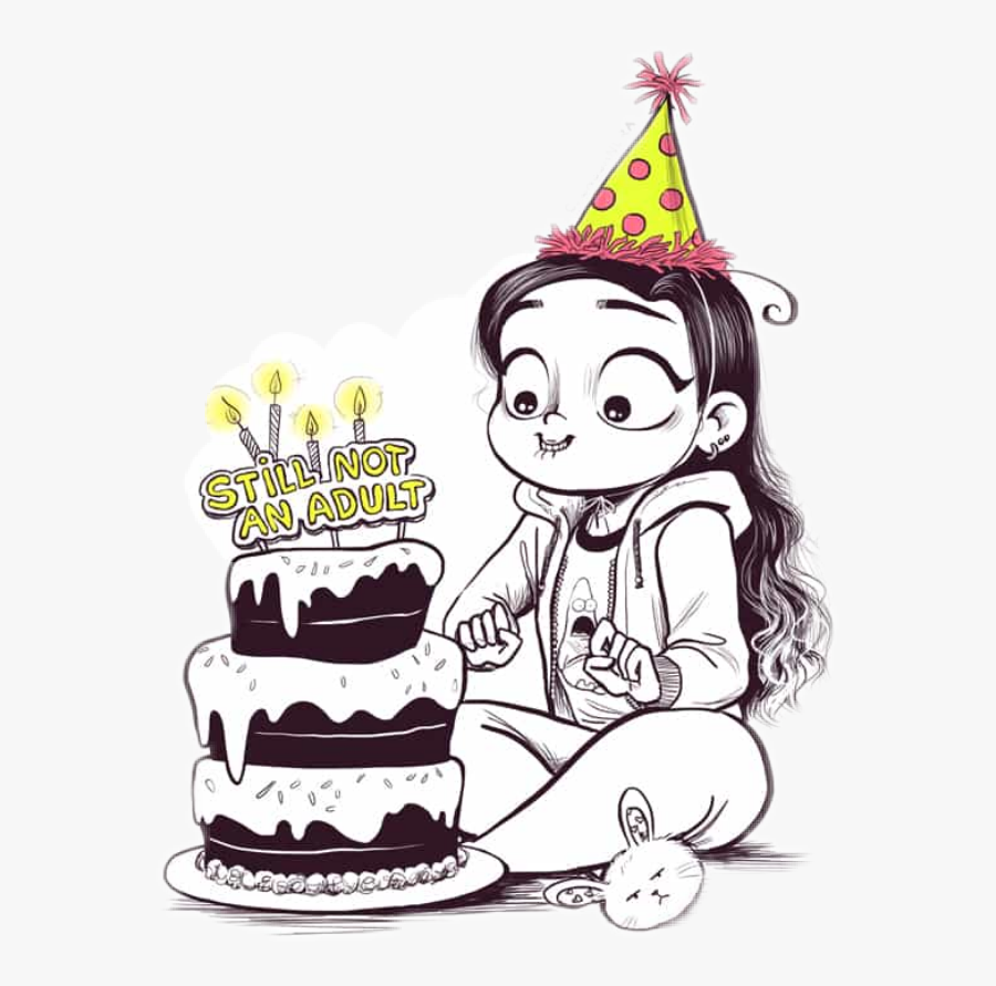 #birthday #adultingishard #candles #bday #birthdaycake - Cassandra Calin Birthday Comics, Transparent Clipart