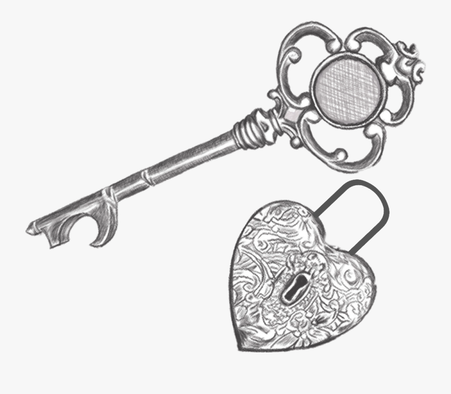 #skeletonkey #skeletonkeys #key #keys #heart #hearts - Heart Locket Drawing, Transparent Clipart