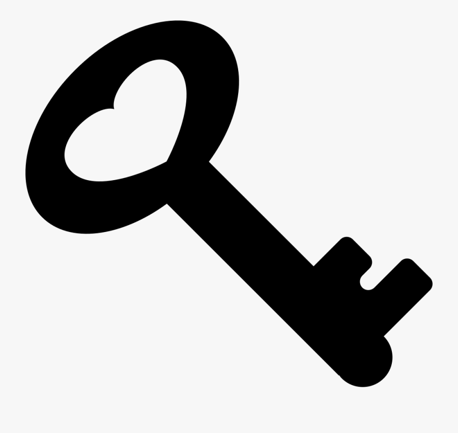 Key Shape With Heart Shaped Hole - Key Shape, Transparent Clipart