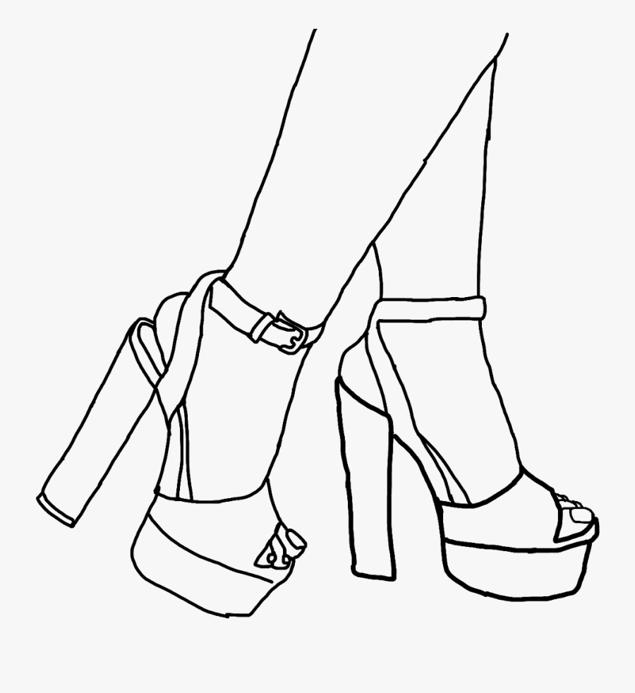 #outline #roughdraft #heels #fashion #cute - Basic Pump, Transparent Clipart