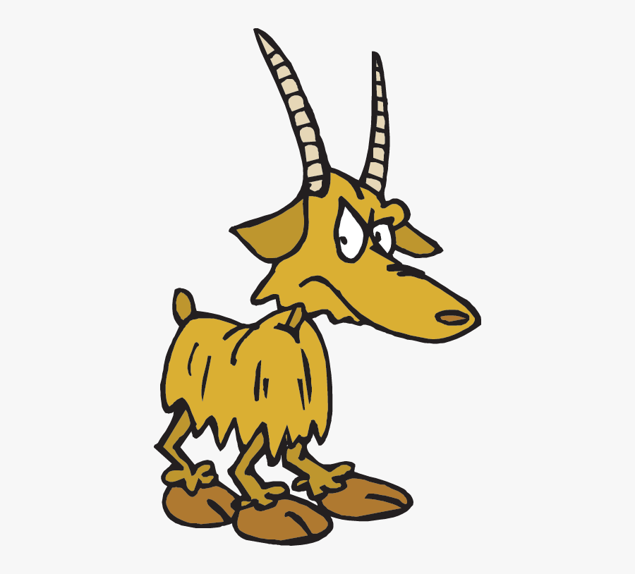 Animated Mountain Goat - Cartoon Goat, Transparent Clipart