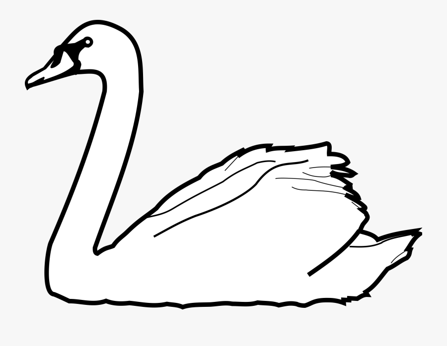 Collection Of Drawing Outline High Quality - Outline Of A Swan, Transparent Clipart