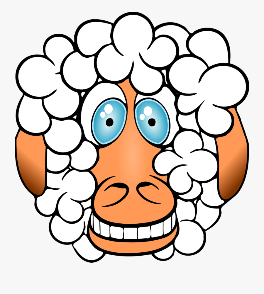 Sheep, Crazy, Grinning, Funny, Comical, Cartoon, Animal - Crazy Cartoon Picture Animal, Transparent Clipart