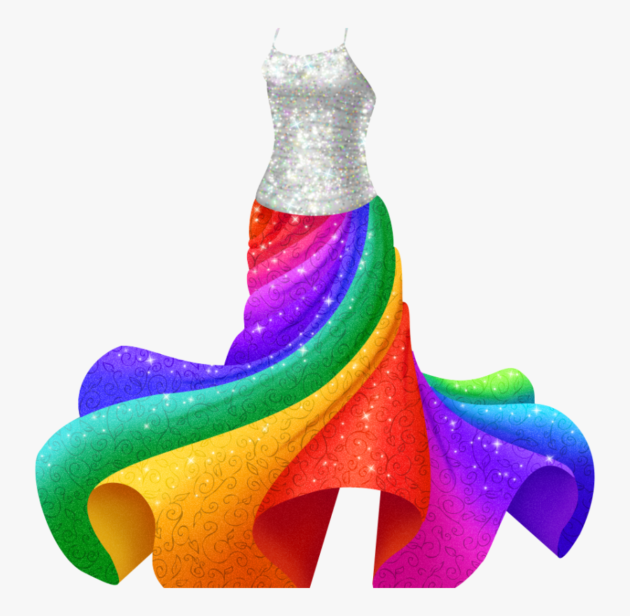 Rainbow Dress Png, Transparent Clipart