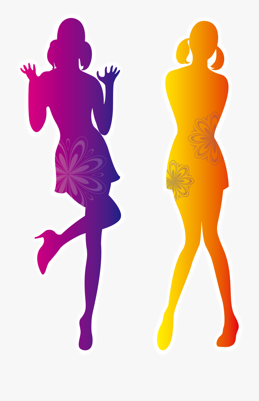 Fashion Silhouette Illustration - White Background Silhouette Fashion Png, Transparent Clipart