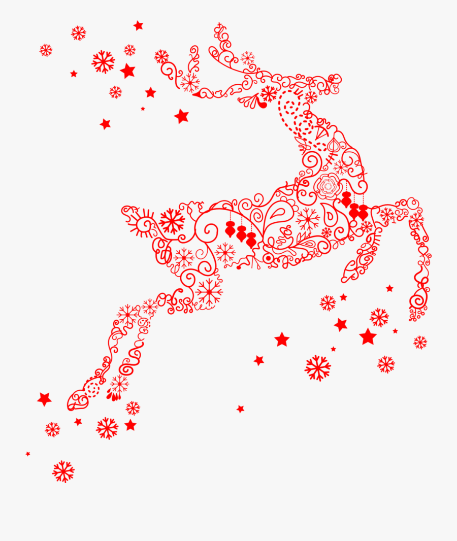 Deer Christmas Png Transparent, Transparent Clipart