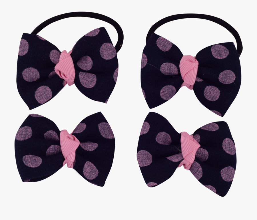 Polka Bow Hair Accessory Set - Headband, Transparent Clipart