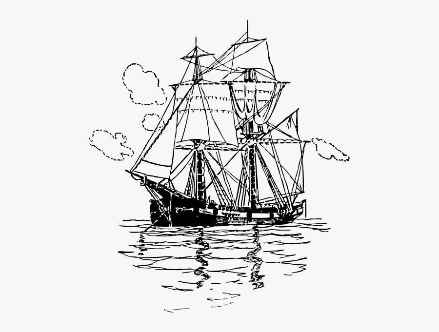 Ship Of The Middle Colonies, Transparent Clipart