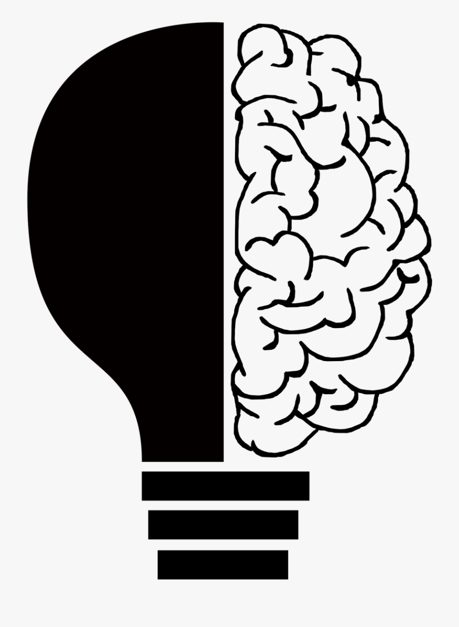 Image - Brain Light Bulb Png, Transparent Clipart