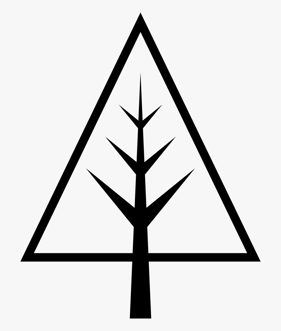 Transparent Dry Tree Png - Black Triangle Tree Icon, Transparent Clipart