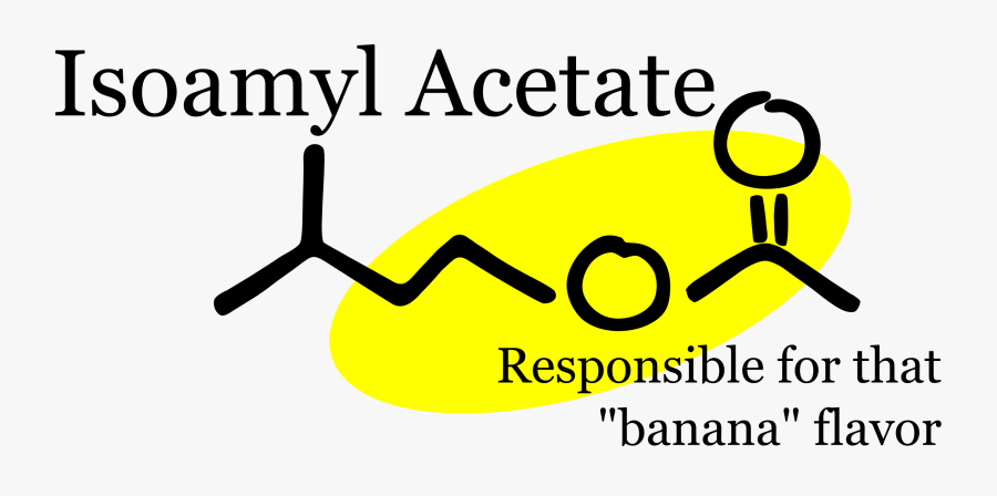 Isoamyl Acetate - Chemical Structure Of Banana, Transparent Clipart