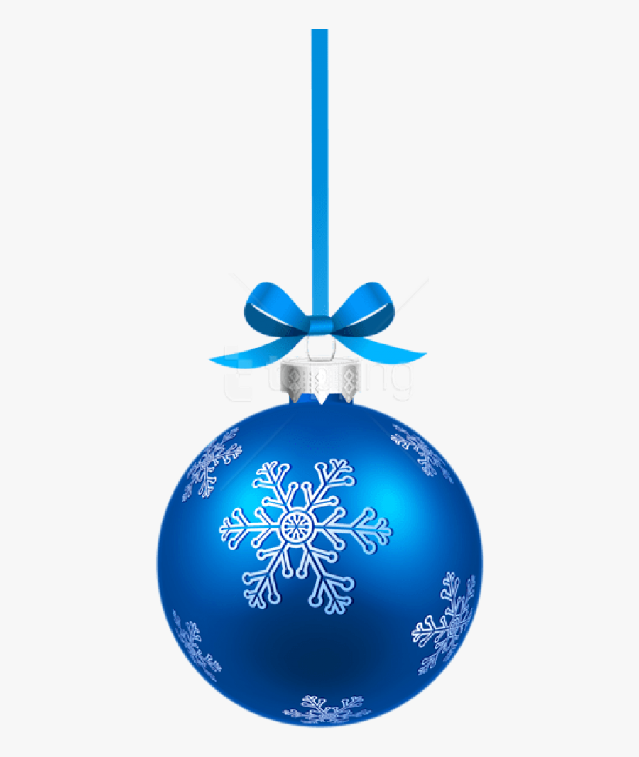 Snowflake Clipart Light Blue - Blue Christmas Ball Png, Transparent Clipart