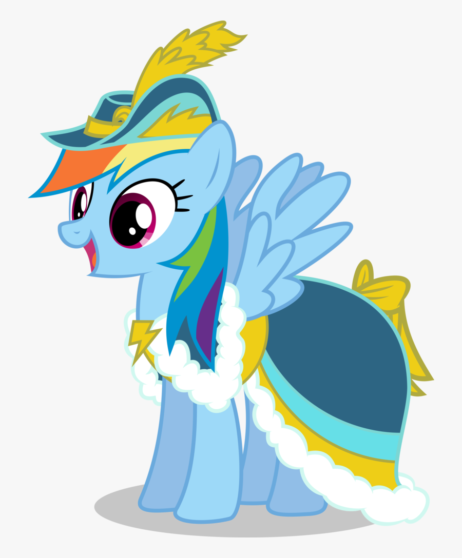 Mlp Wearing Dresses Creative - My Little Pony Rainbow Dash Dress, Transparent Clipart