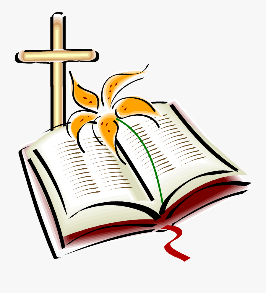 Fall Religion Cliparts - Catholic Cross And Bible, Transparent Clipart