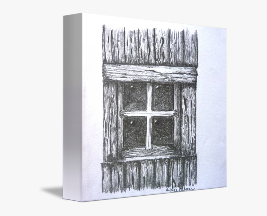 Window By Diane Palmer - Old Window Box Pencil Drawings, Transparent Clipart
