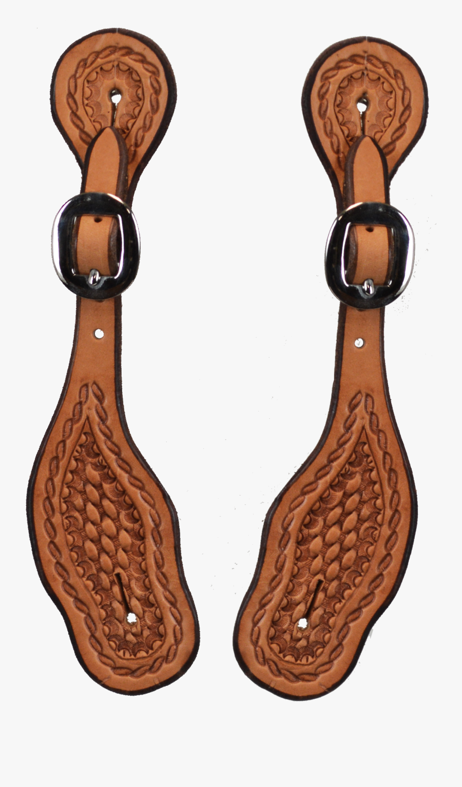 Ladies Unoiled Basket Stamp With Rope Border Spur Strap - Illustration, Transparent Clipart