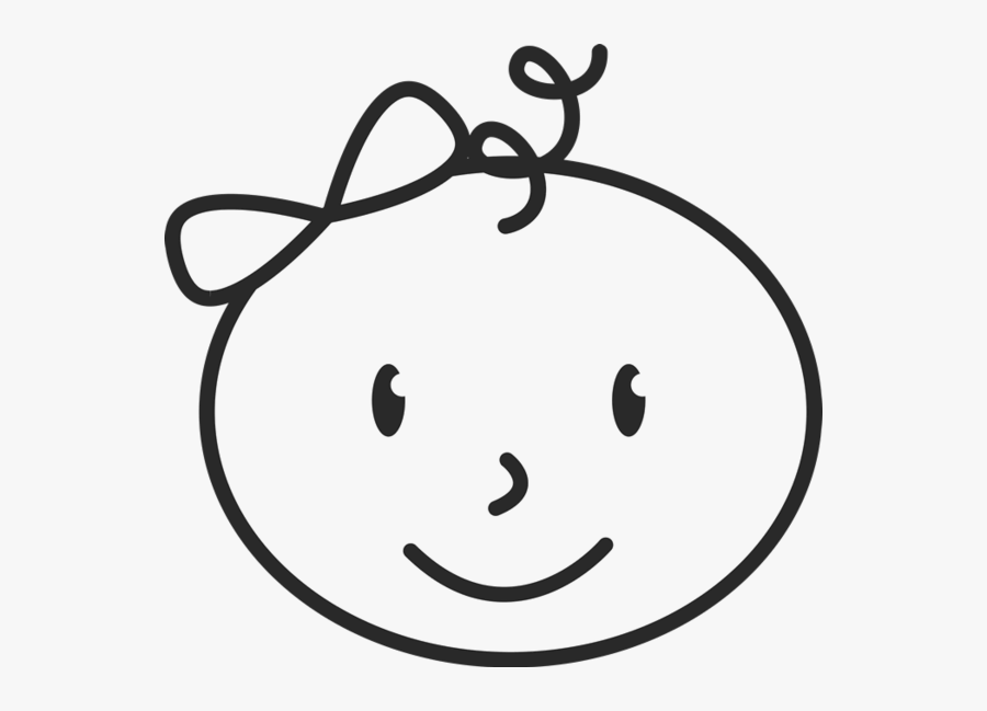 Baby Stick Figure Face, Transparent Clipart