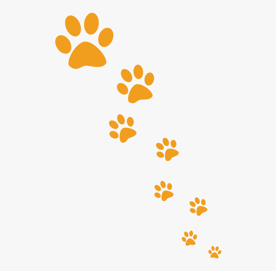 It"s A Journey Of Self-discovery - Orange Paw Prints Png, Transparent Clipart