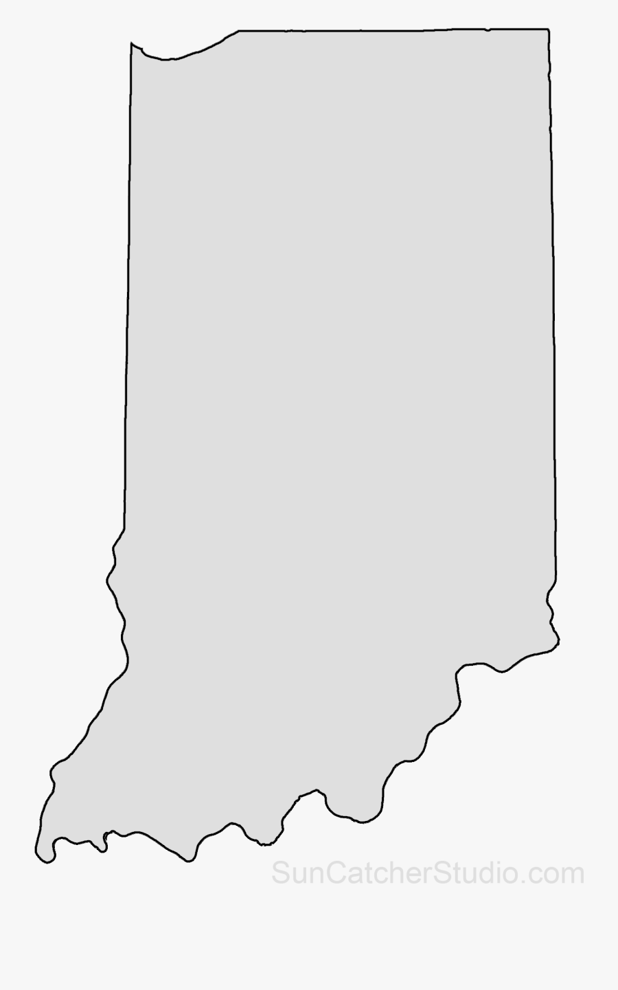 Clip Art Iowa State Map Outline - Transparent Indiana Outline, Transparent Clipart