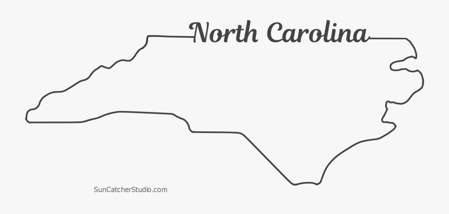 Nc State Shapes - North Carolina Outline, Transparent Clipart