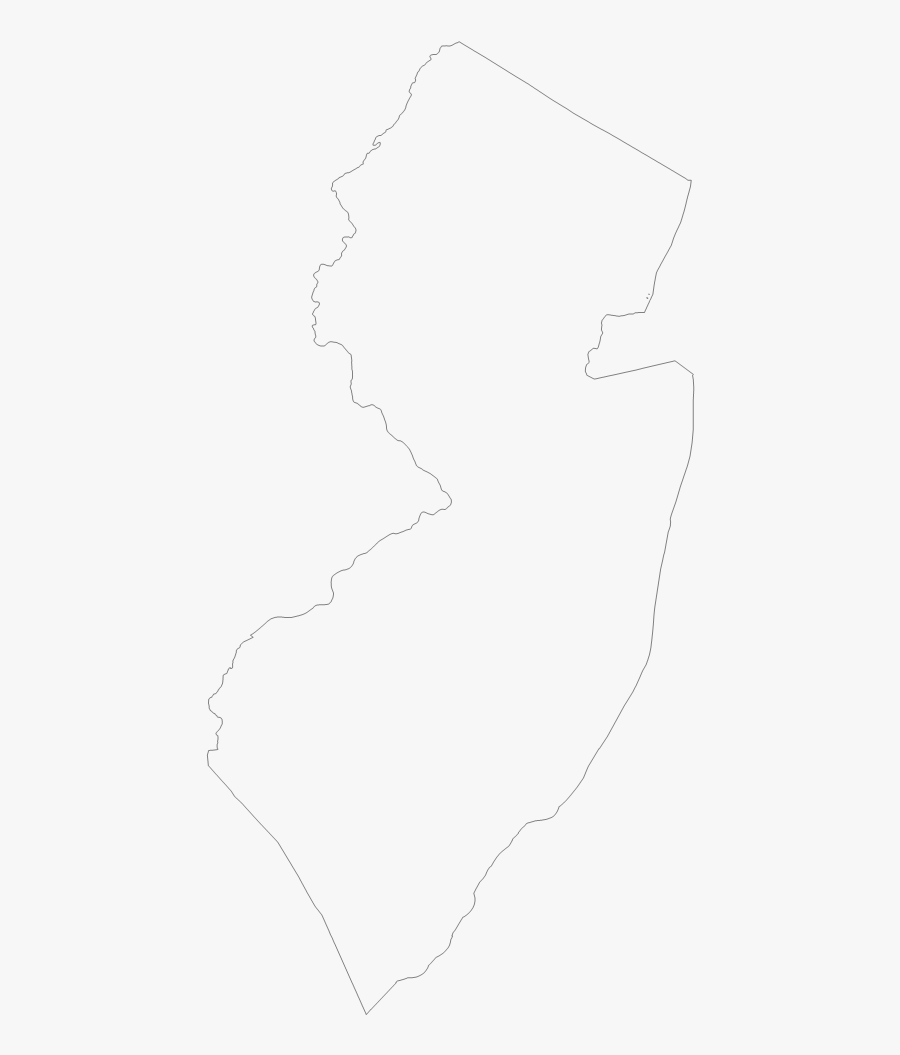 State Outline Map New Jersey 201759 1584x1123-1 - Map, Transparent Clipart