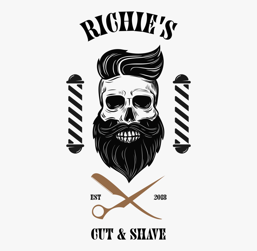 Richie"s Cut And Shave - Skull Beard, Transparent Clipart