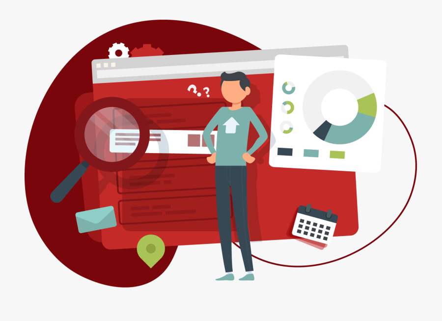 Confused Man About Seo - Illustration, Transparent Clipart