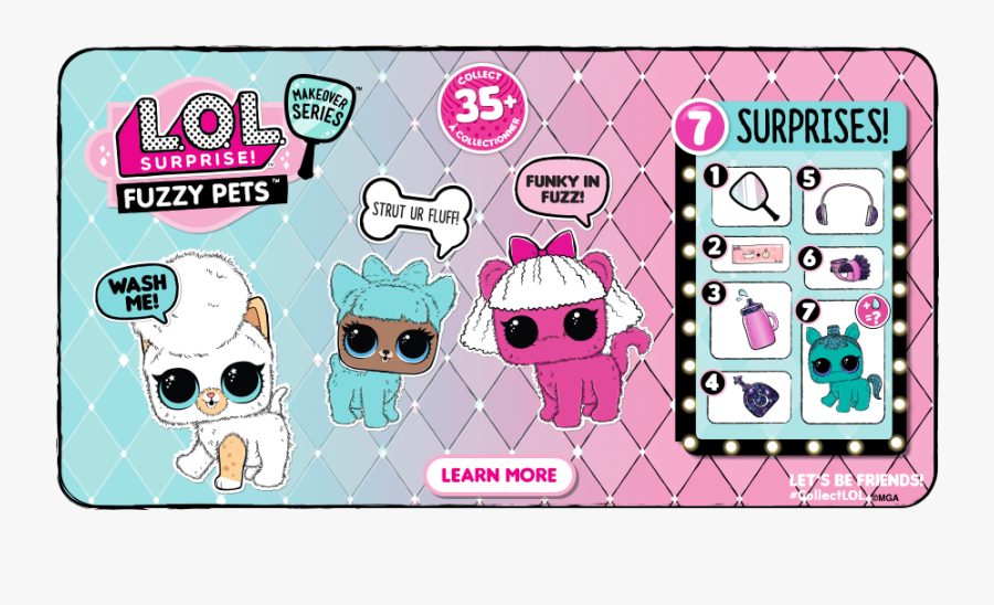 Lol Surprise Fuzzy Pets Wave 2, Transparent Clipart