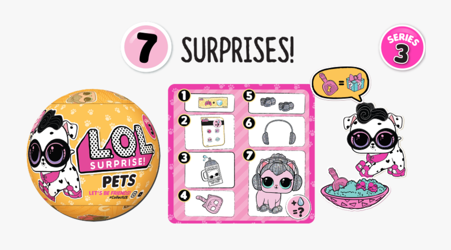 Lol Surprise Pets Series 3 Wave - Lol Surprise Pets Confetti Pop, Transparent Clipart