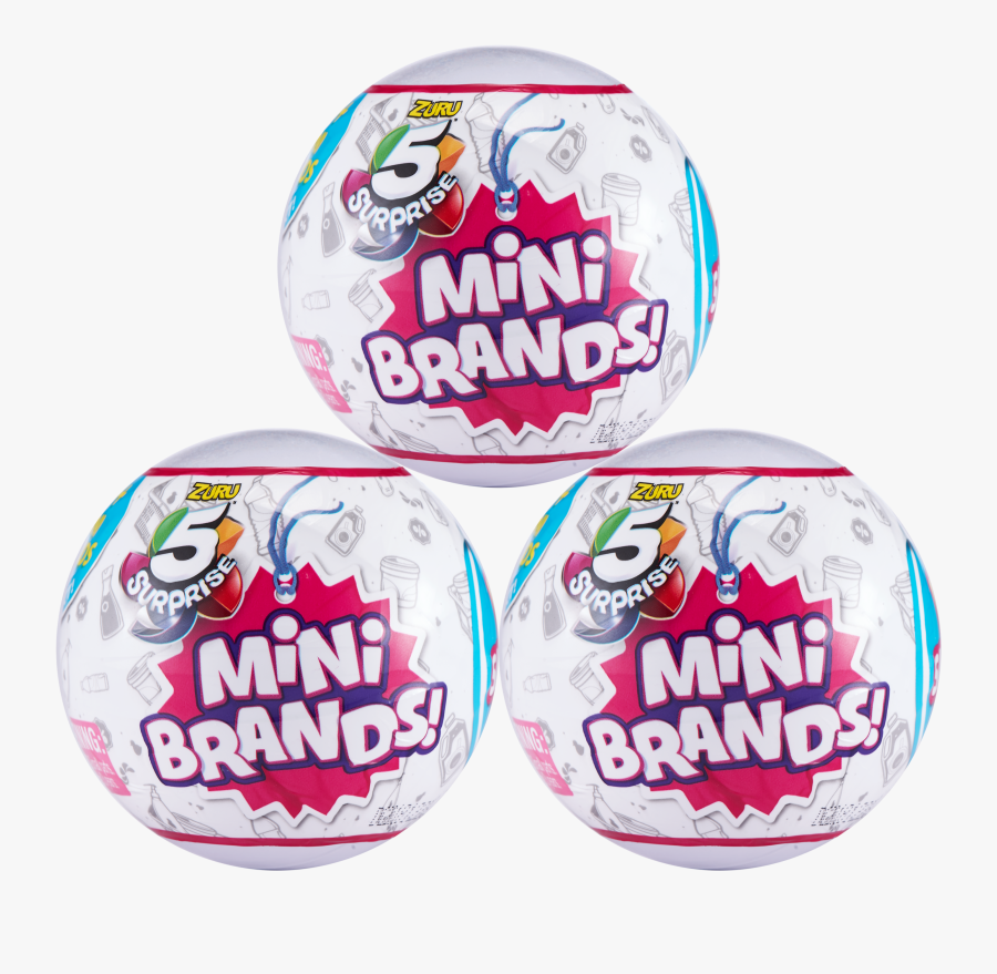 5 Surprise Mini Brands, Transparent Clipart