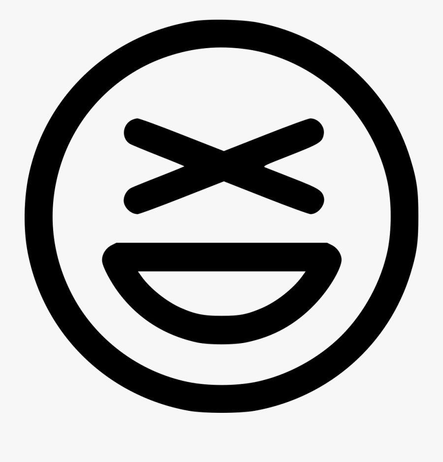 Black And White Laughing Icon, Transparent Clipart