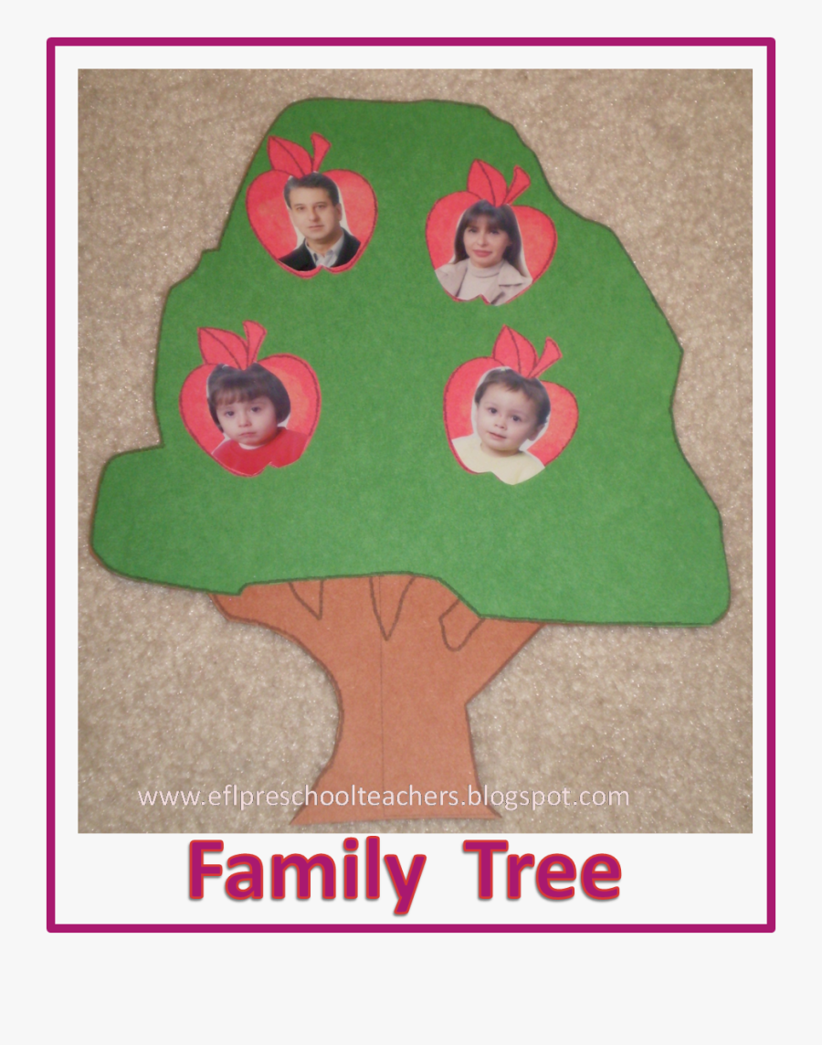 4 Family Members Template Tree Esl/efl Preschool Teachers - Family Tree 4 Members Template, Transparent Clipart