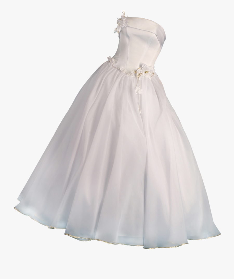 Wedding Dress White - Wedding Dress Transparent Background, Transparent Clipart