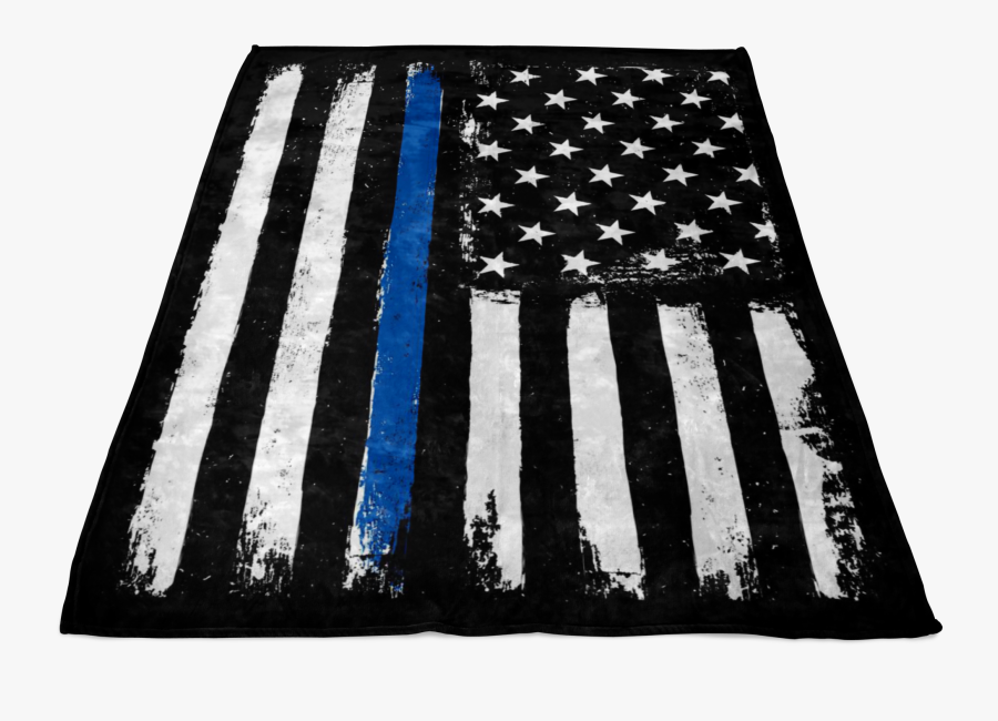 Distressed Thin Blue Line Stars And Stripes Fleece - Flag Of The United States, Transparent Clipart