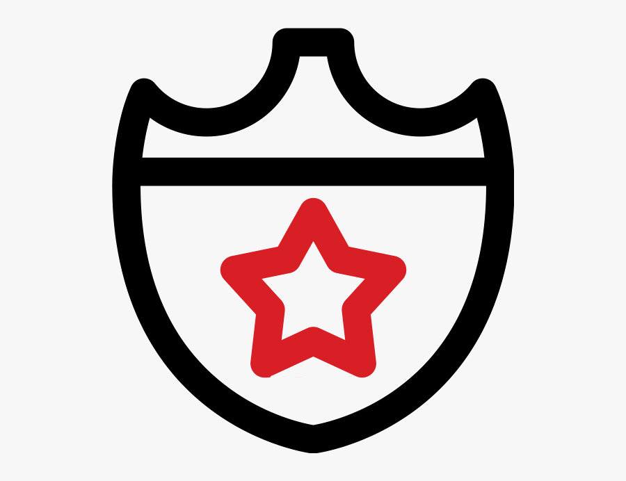 Transparent Security Badge Png - Military Three Stripes And A Star, Transparent Clipart